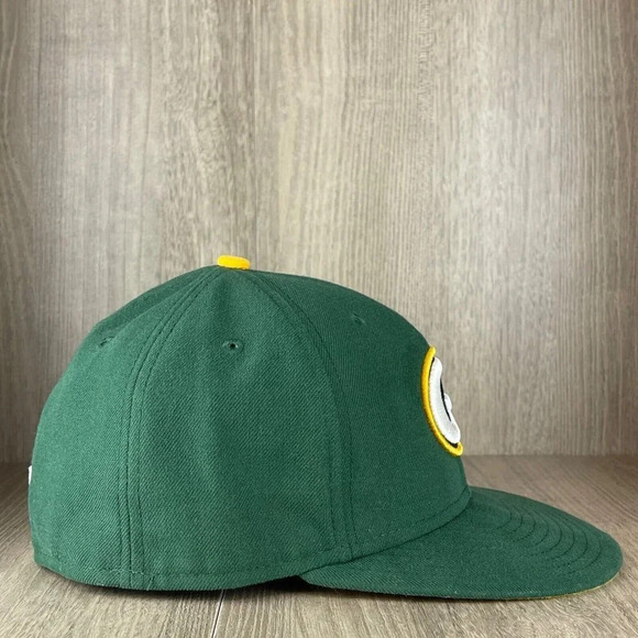 Green Bay Packers NFL New Era 59FIFTY Embroidered Logo Fitted Cap Sz 7 1/8 Green - Picture 2 of 9
